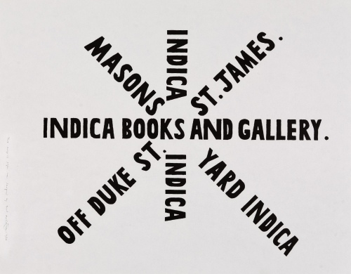 Paul McCartney-designed wrapping paper for Indica bookshop and gallery.